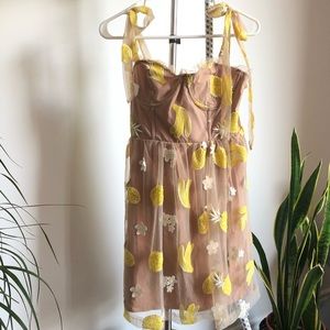 Shoulder Knot Mesh Dress